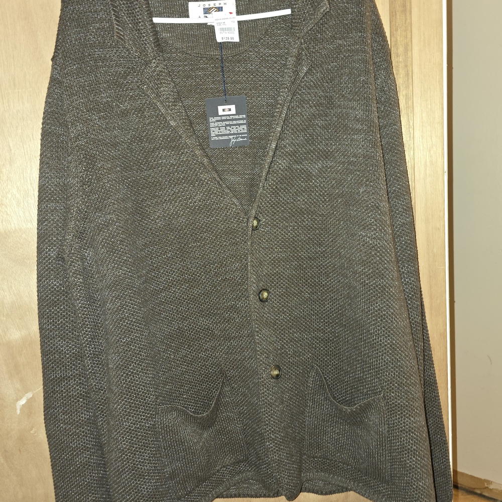 Joseph Abboud Brown Cardigan Sweater